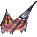 Ver imagem 3 de Rede de Dormir Casal Balanço de Algodão :azul Marinho