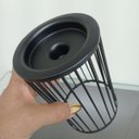 Ver mais imagens de Castiçal Decorativo de Metal Preto 18x11x11cm Porta Vela Mesa Jantar Decoração