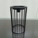 Ver imagem 2 de Castiçal Decorativo de Metal Preto 18x11x11cm Porta Vela Mesa Jantar Decoração