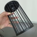 Ver imagem 3 de Castiçal Decorativo de Metal Preto 18x11x11cm Porta Vela Mesa Jantar Decoração