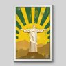 Quadro Cristo Brasileiro Arts Memphis 60x40cm Papel Fotográfico Sem Moldura - 1
