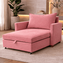 Ver imagem 2 de Poltrona Cama Mônica Suede Decorativa Confortável Moderna Sala Quarto Recepção