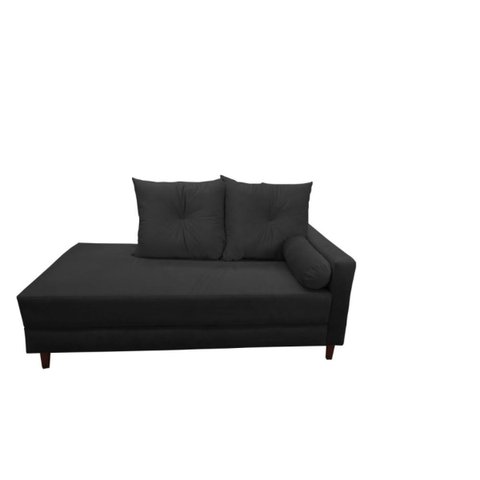 Divã Recamier Berlim 1,60 cm Lado Direito Suede Grafite