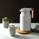 Ver imagem 2 de Garrafa Térmica Organic 1 L em Plástico Branco com Ampola de Vidro Lyor