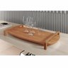 Bandeja Barcelona Decorativa Castanho com Detalhes em Metal Dourado - 5