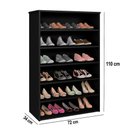 Ver imagem 2 de Sapateira Vertical 18 Pares 72cm Closet Organizador Melice Preto A01 - D’Rossi