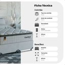 Ver imagem 3 de Cama Box Queen + Colchão Comfort Class Pillow Top 158x198cm Branco/suede Branco
