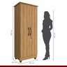 Armário Multiuso 2 Portas com Chave Montagem Interna Flex Cristal IMOP Móveis - 5