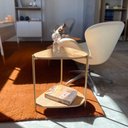 Ver imagem 7 de Mesa Lateral com Prateleira Orgânica 44,2cm Pé de Metal 28016 Artesano