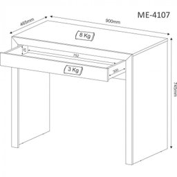 Conjunto Home Office 2 Peças com 1 Escrivaninha para Escritório e 1 Estante Tecno Mobili - 6