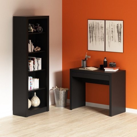 Conjunto Home Office 2 Peças com 1 Escrivaninha para Escritório e 1 Estante Tecno Mobili