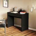Ver imagem 3 de Conjunto Home Office 2 Peças com 1 Escrivaninha para Escritório e 1 Estante Tecno Mobili Preto
