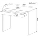 Ver imagem 6 de Kit 3 Peças com Escrivaninha 1 Gaveta, Estante Livreiro e Gaveteiro 3 Gavetas