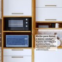 Ver mais imagens de Armário de Cozinha com Balcão e Tampo 10 Portas 6 Gavetas Pérola 100% Mdf Vidro Reflecta Amêndoa/bra