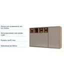 Ver imagem 5 de Armário Aéreo 120 Cm 1 Porta de Abrir 1 Porta Basculante e Nicho Superior Mel Luciane Móveis