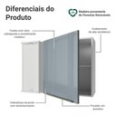 Ver imagem 3 de Armário Aéreo de Canto 1 Porta Branco/Cinza Lux Madesa