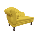 Ver imagem 3 de Recamier Sofá Direito Larissa 120cm Sala Suede Amarelo - In Decor