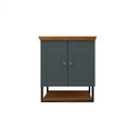 Ver imagem 2 de Gabinete para Banheiro 2 Portas 60cm Nórdic Azul/Petróleo/Ipê