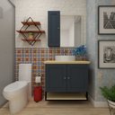 Ver imagem 1 de Gabinete para Banheiro 2 Portas 60cm Nórdic