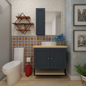 Gabinete para Banheiro 2 Portas 60cm Nórdic