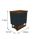 Ver imagem 4 de Gabinete para Banheiro 2 Portas 60cm Nórdic Azul/Petróleo/Ipê
