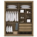 Ver imagem 5 de Guarda Roupa Solteiro 2 Portas de Correr Dubai Nature/camarim - Vlr Móveis