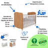 Quarto de Bebê Completo Berço Americano Uli Guarda Roupa Uli 2 Portas Cômoda Uli 100%mdf Peroba - 4