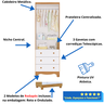 Quarto de Bebê Completo Berço Americano Uli Guarda Roupa Uli 2 Portas Cômoda Uli 100%mdf Peroba - 9