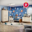 Ver imagem 7 de Quarto Infantil Completo Crescer CB1490 em MDP Acabamento BP Argila-Jequetiba Kappesberg