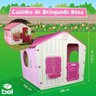 Casinha de Boneca de Plástico para Criança Entrar Playground Brinquedo Infantil Bel Fix Rosa - 3