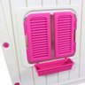 Casinha de Boneca de Plástico para Criança Entrar Playground Brinquedo Infantil Bel Fix Rosa - 7