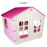 Casinha de Boneca de Plástico para Criança Entrar Playground Brinquedo Infantil Bel Fix Rosa - 4