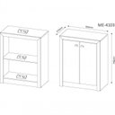 Ver mais imagens de Kit 4 Peças com 1 Mesa 1 Balcão 1 Estante 1 Gaveteiro Espresso Móveis