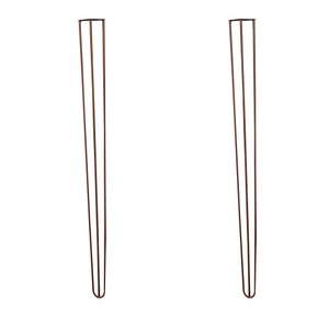 Kit 2 Pés de Metal 90 CM Hairpin Legs Aparador e Mesa de Canto Bronze