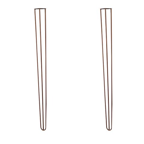 Kit 2 Pés de Metal 90 CM Hairpin Legs Aparador e Mesa de Canto Bronze