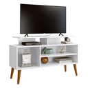 Ver imagem 2 de Rack Lyon Pés em Madeira Prateleiras Moderno para Tv Ate 42 Polegadas:branco