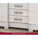 Ver imagem 5 de Guarda-Roupa Casal 6 Portas 3 Gavetas com Espelho Santorini Henn Branco