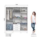 Ver imagem 4 de Guarda-Roupa Casal 6 Portas 3 Gavetas com Espelho Santorini Henn Branco