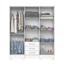 Ver imagem 3 de Guarda-Roupa Casal 6 Portas 3 Gavetas com Espelho Santorini Henn Branco