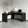 Kit 4 Peças com 1 Mesa em L 1 Balcão 1 Gaveteiro 1 Estante Espresso Móveis - 13