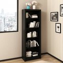 Ver imagem 2 de Conjunto 4 Peças com 1 Mesa em L 1 Balcão 1 Gaveteiro 1 Estante Espresso Móveis