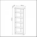 Ver imagem 4 de Conjunto 4 Peças com 1 Mesa em L 1 Balcão 1 Gaveteiro 1 Estante Espresso Móveis