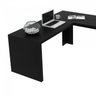 Kit 4 Peças com 1 Mesa em L 1 Balcão 1 Gaveteiro 1 Estante Espresso Móveis - 14
