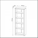 Ver imagem 4 de Kit 4 Peças com 1 Mesa em L 1 Balcão 1 Gaveteiro 1 Estante Espresso Móveis