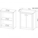 Ver mais imagens de Conjunto 4 Peças com 1 Mesa em L 1 Balcão 1 Gaveteiro 1 Estante Espresso Móveis