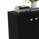 Ver imagem 7 de Conjunto 4 Peças com 1 Mesa em L 1 Balcão 1 Gaveteiro 1 Estante Espresso Móveis