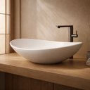 Ver imagem 3 de Cuba Apoio Banheiro Lavabo Oval 40cm Branca Brilho Brilhante Pia Design Moderno Estilo Industrial