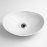 Cuba Apoio Banheiro Lavabo Oval 40cm Branca Brilho Brilhante Pia Design Moderno Estilo Industrial - 6