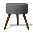 Ver imagem 4 de Kit 2 Poltronas Opalas com Puff Redondo Suede Grafite