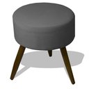 Ver imagem 5 de Kit 2 Poltronas Opalas com Puff Redondo Suede Grafite